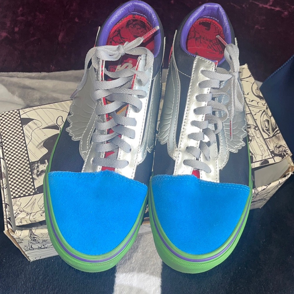 Slightly worn marvel vans